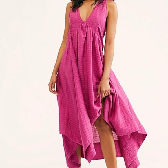 Free People Celine Handkerchief Midi Dress - Picture 1 of 9